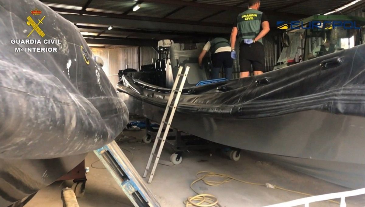 La Guardia Civil durante la operación.