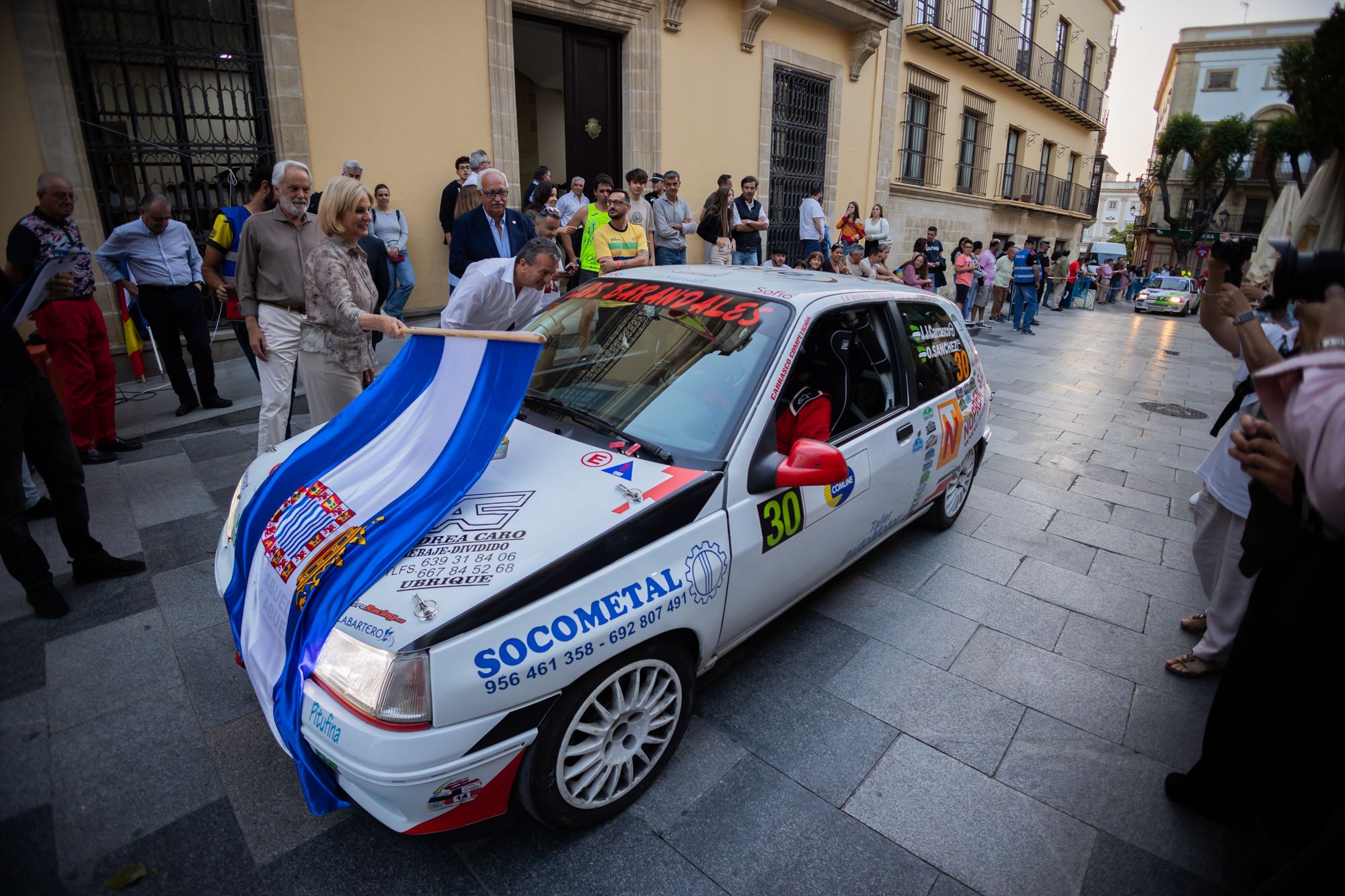 Un momento de la salida del Rally Ciudad de Jerez 2024.