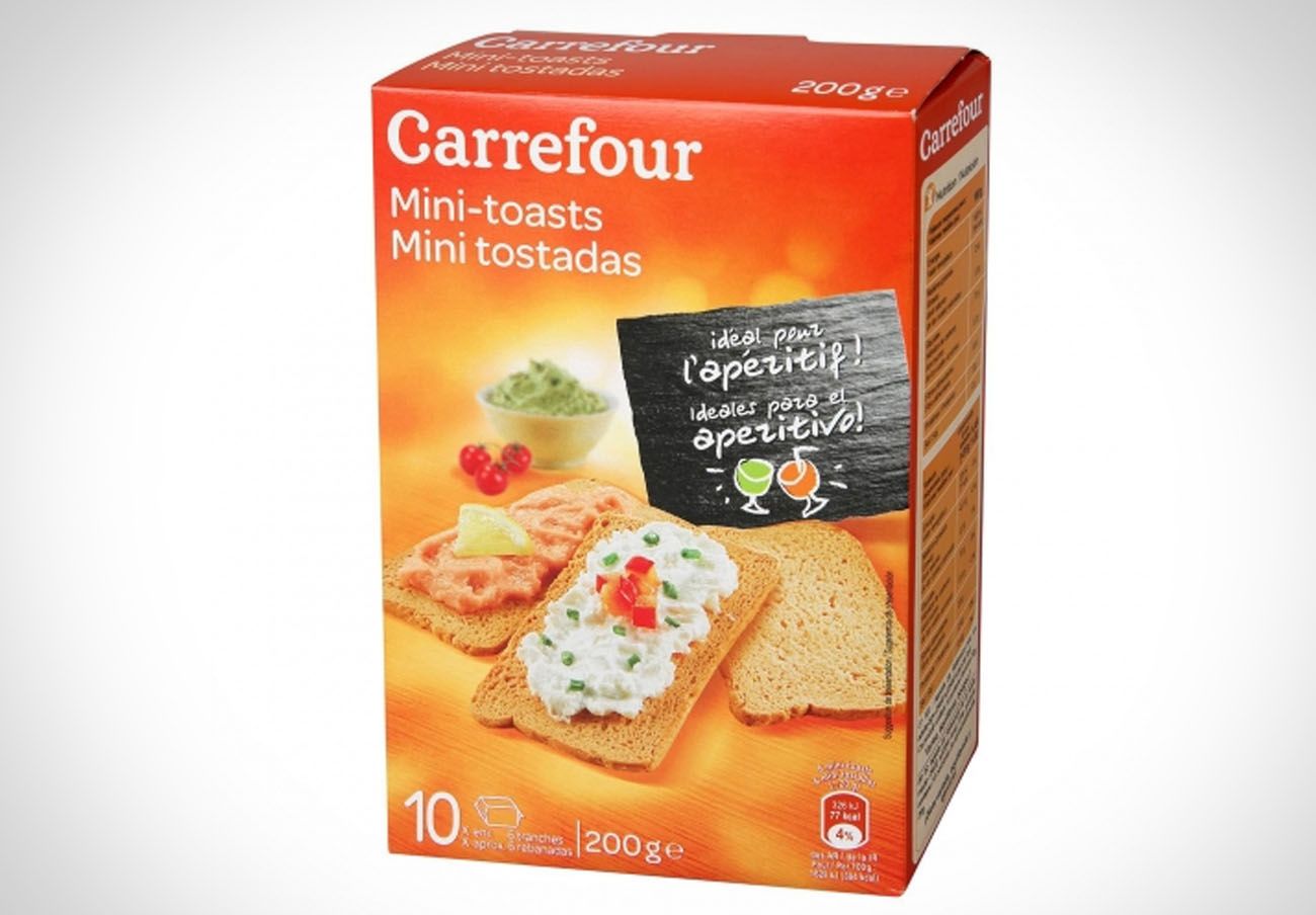 Las mini tostadas de Carrefour, en una imagen promocional.