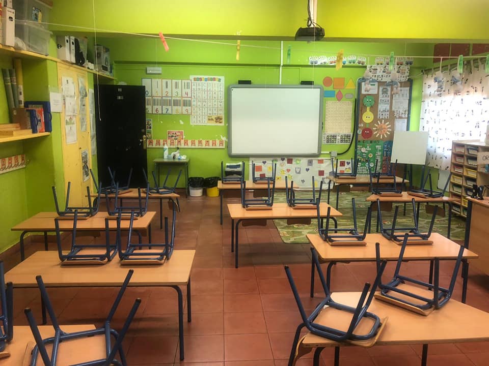 Una de las clases del centro linense.