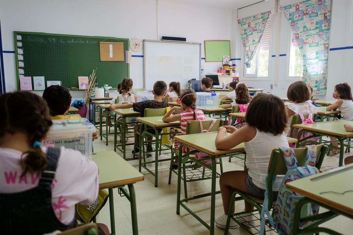 Alumnos en un colegio.