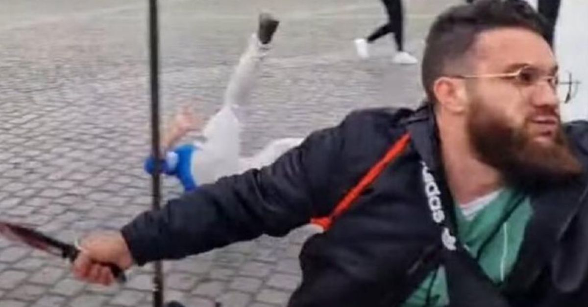 La imagen compartida por Abascal del autor del apuñalamiento múltiple en Alemania.