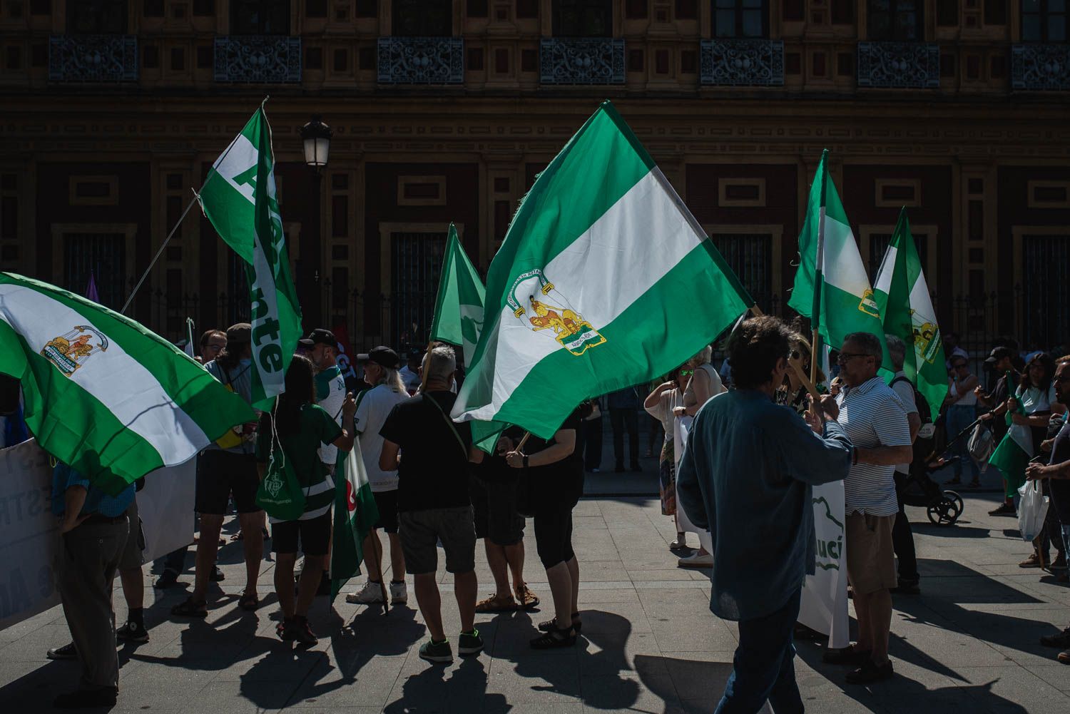La manifestación de Sevilla por los servicios públicos, en imágenes