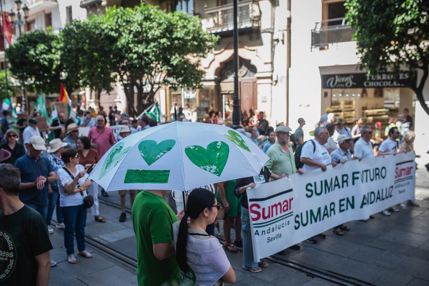 La manifestación de Sevilla por los servicios públicos, en imágenes