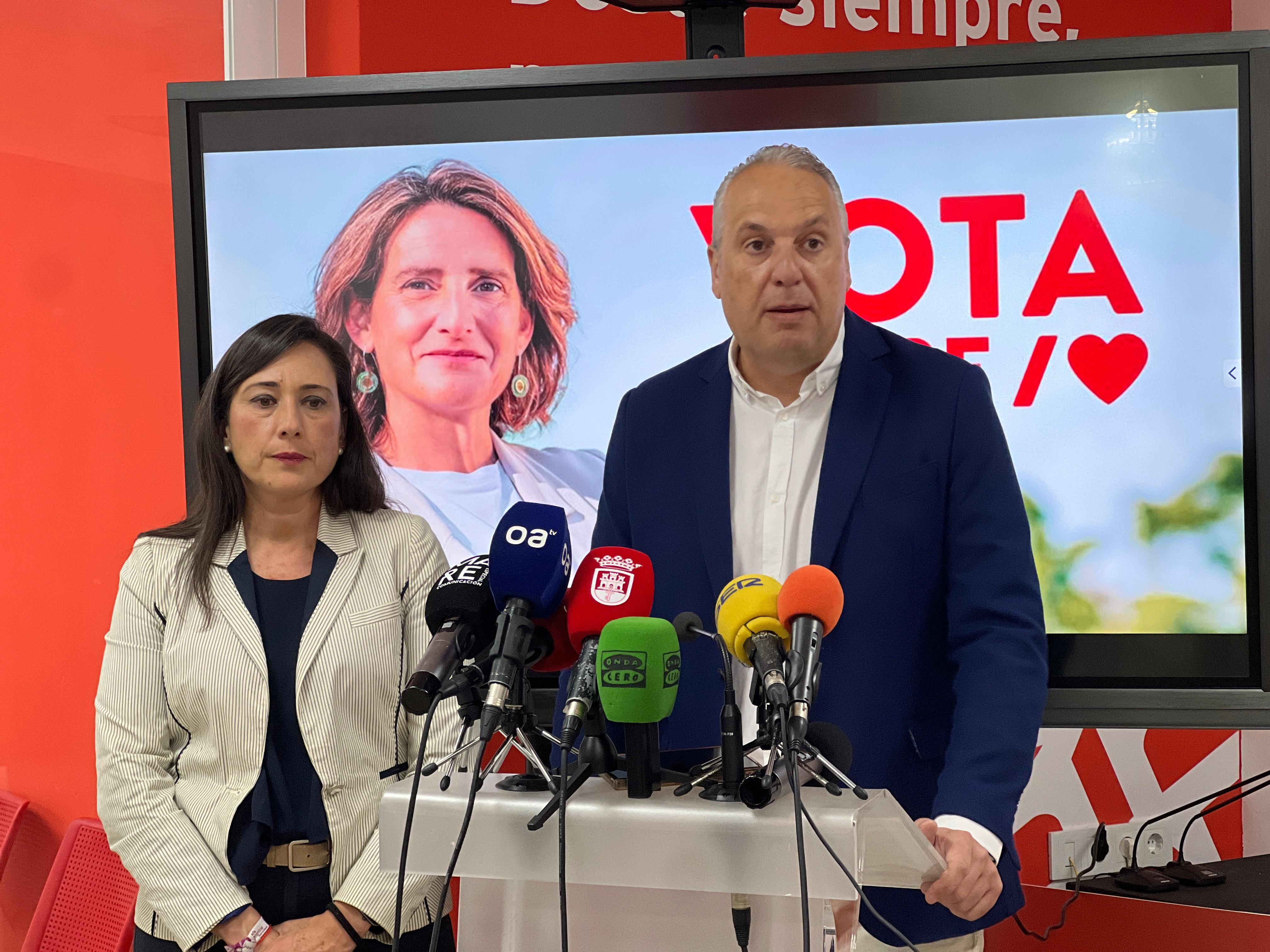 El presidente del PSOE de Cádiz durante un acto de campaña.