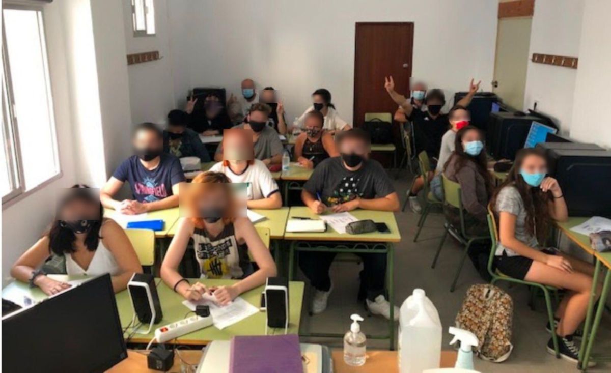 Imagen de la disposición en las clases de los alumnos en la Escuela de Arte de Jerez. FOTO: Cedida