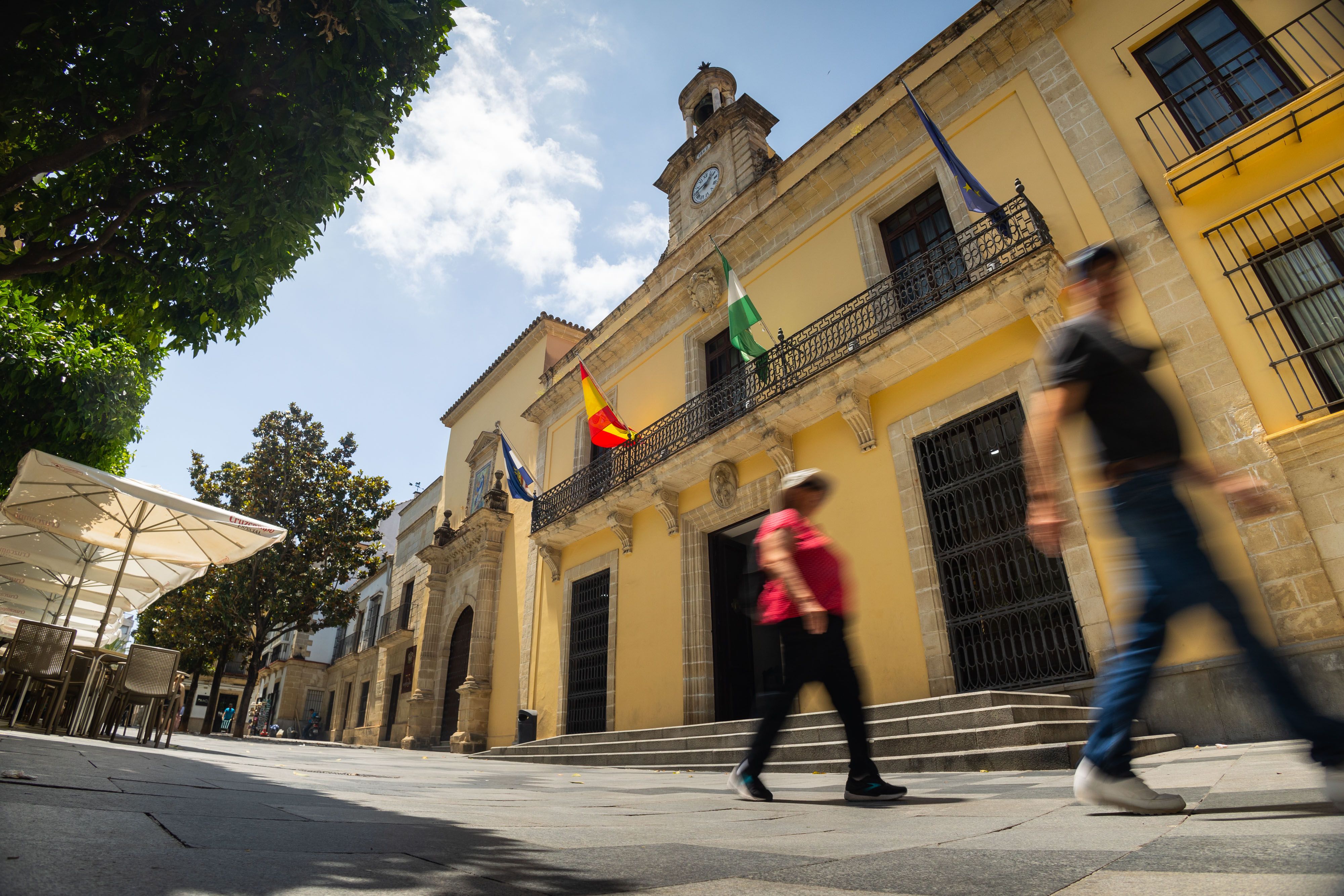 Fachada del Ayuntamiento de Jerez, este martes.