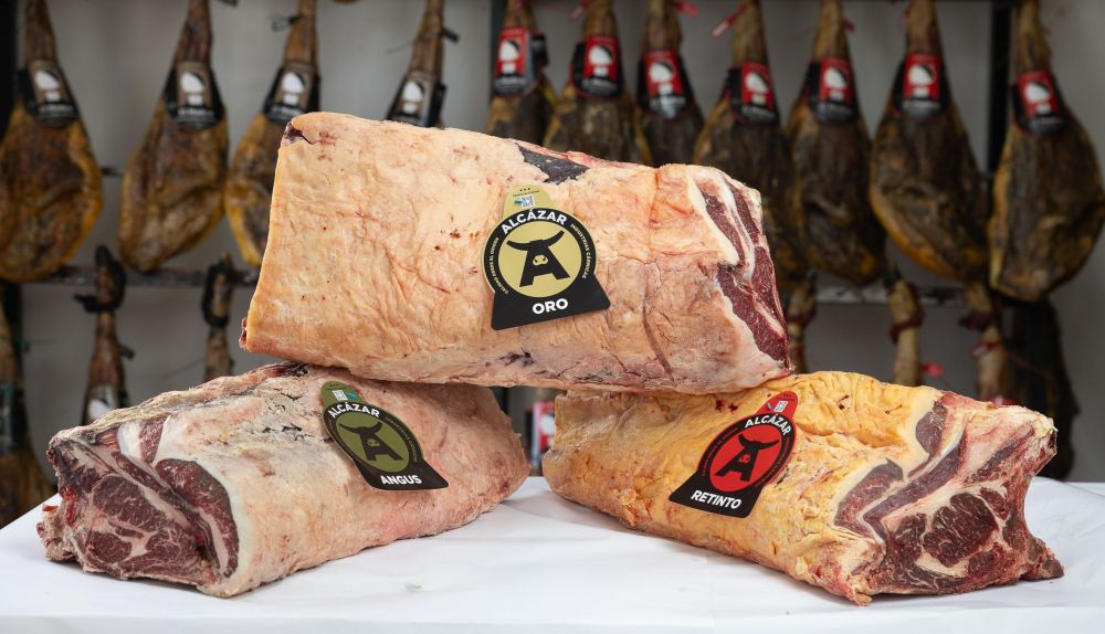 Piezas frescas de carne