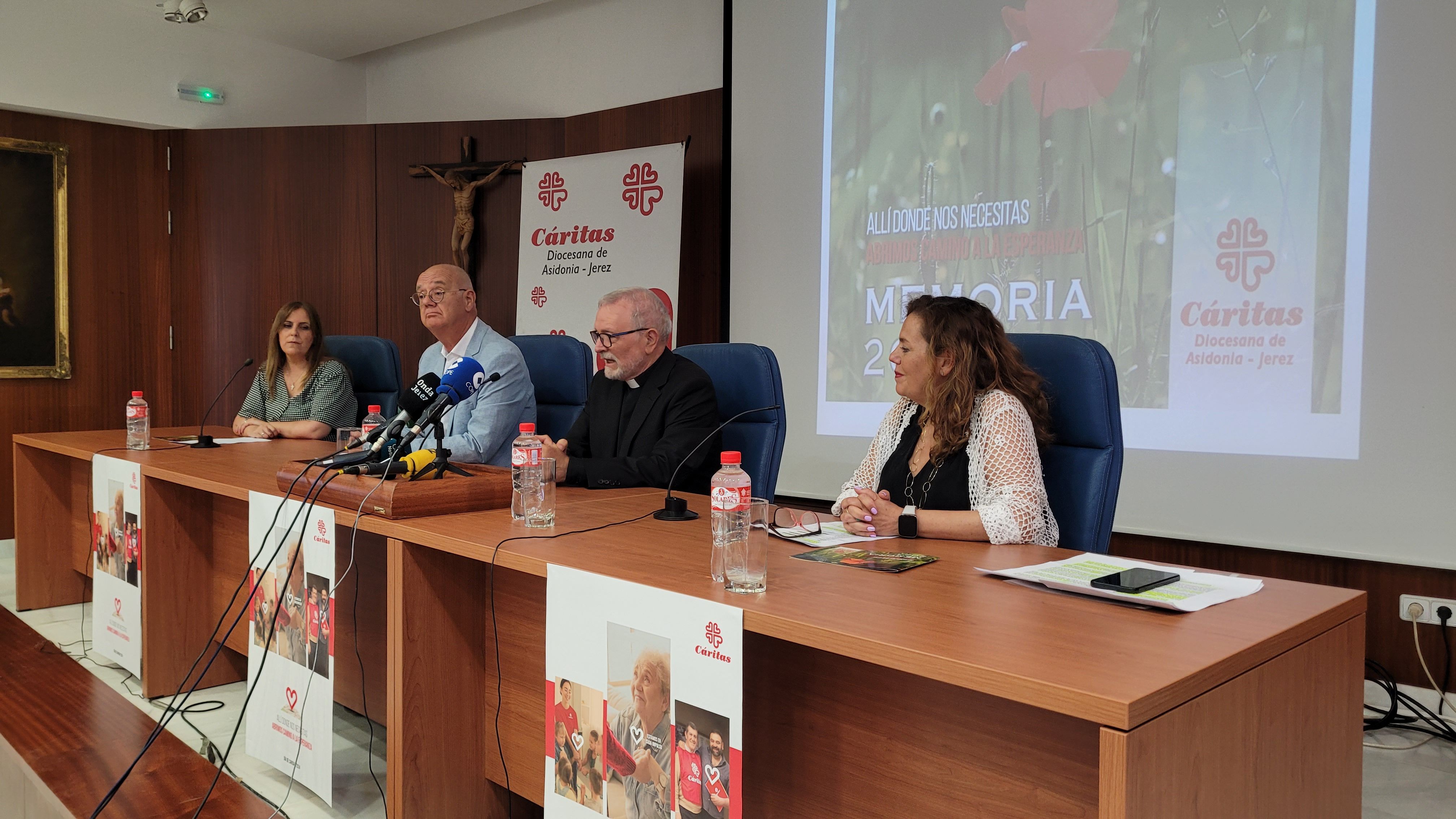 Baja la cifra de personas atendidas por Cáritas en 2023. Acto de presentación de la memoria.