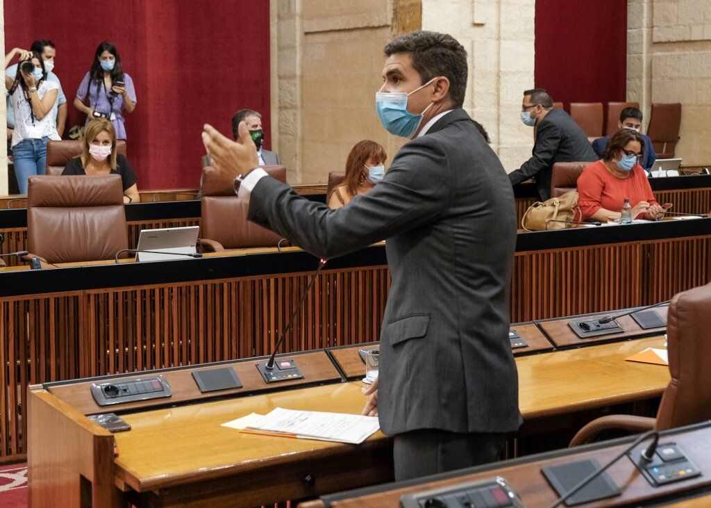 Sergio Romero, diputado andaluz de Ciudadanos, en el Parlamento.