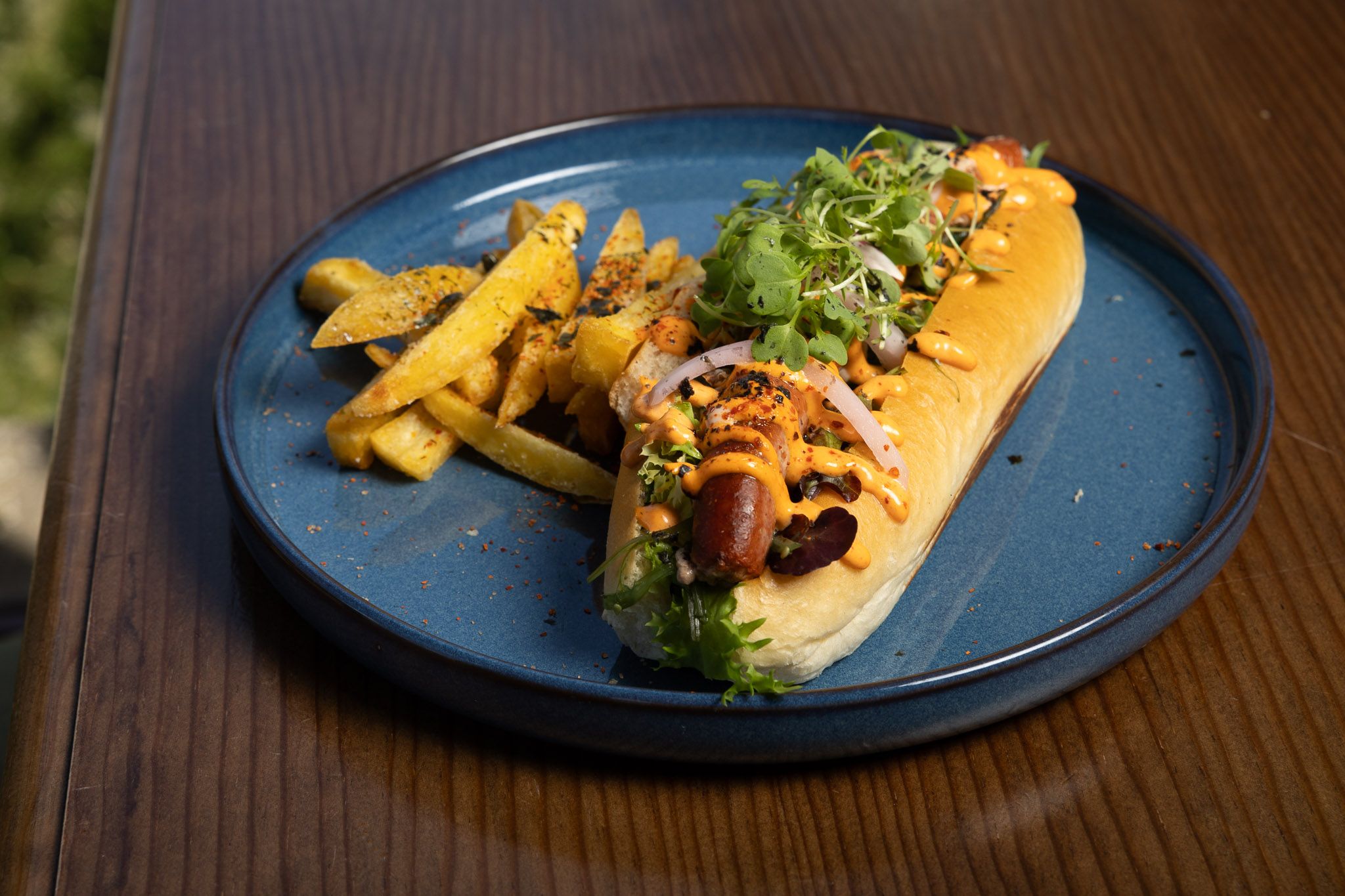 El plato galardonado es un juego que representa un perrito caliente con una morcilla de atún rojo.   JUAN CARLOS TORO