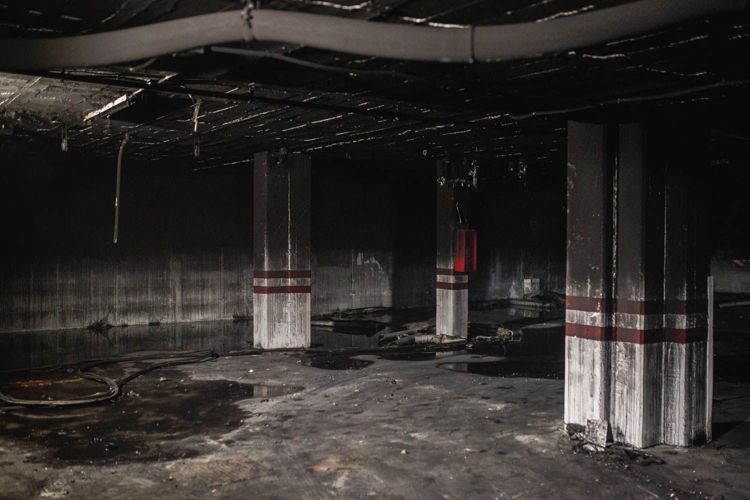 Las secuelas del incendio de Pino Montano, en imágenes.