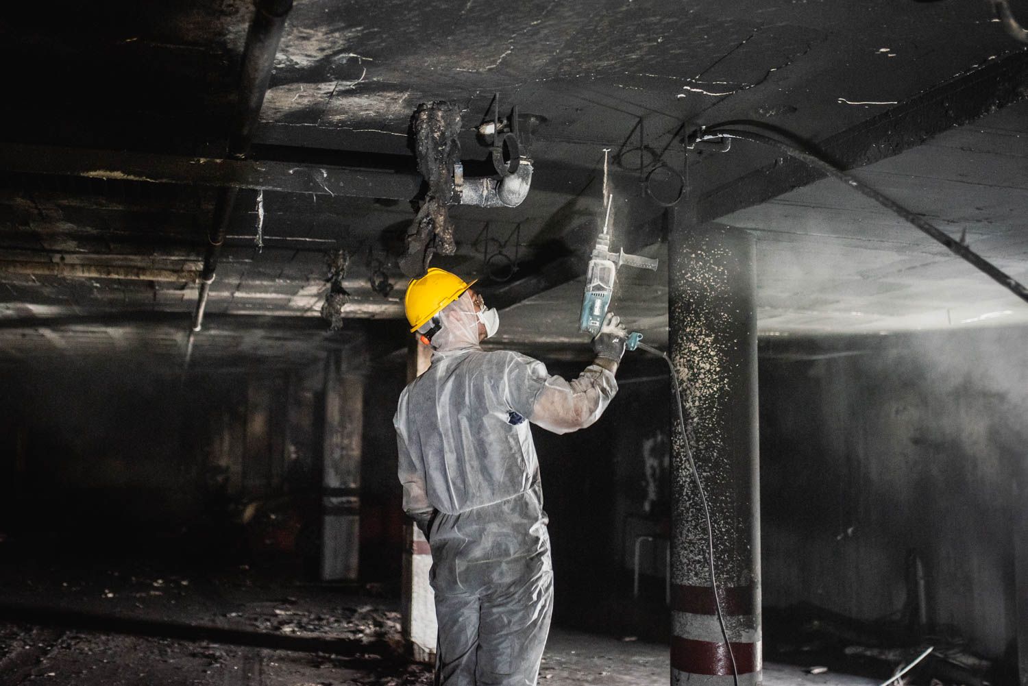Las secuelas del incendio de Pino Montano, en imágenes.
