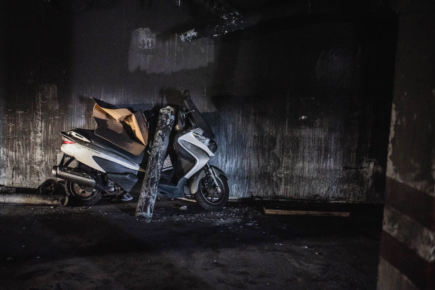 Las secuelas del incendio de Pino Montano, en imágenes.