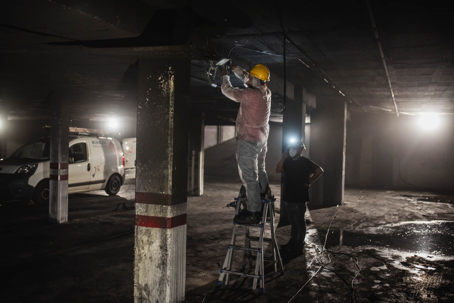 Las secuelas del incendio de Pino Montano, en imágenes.