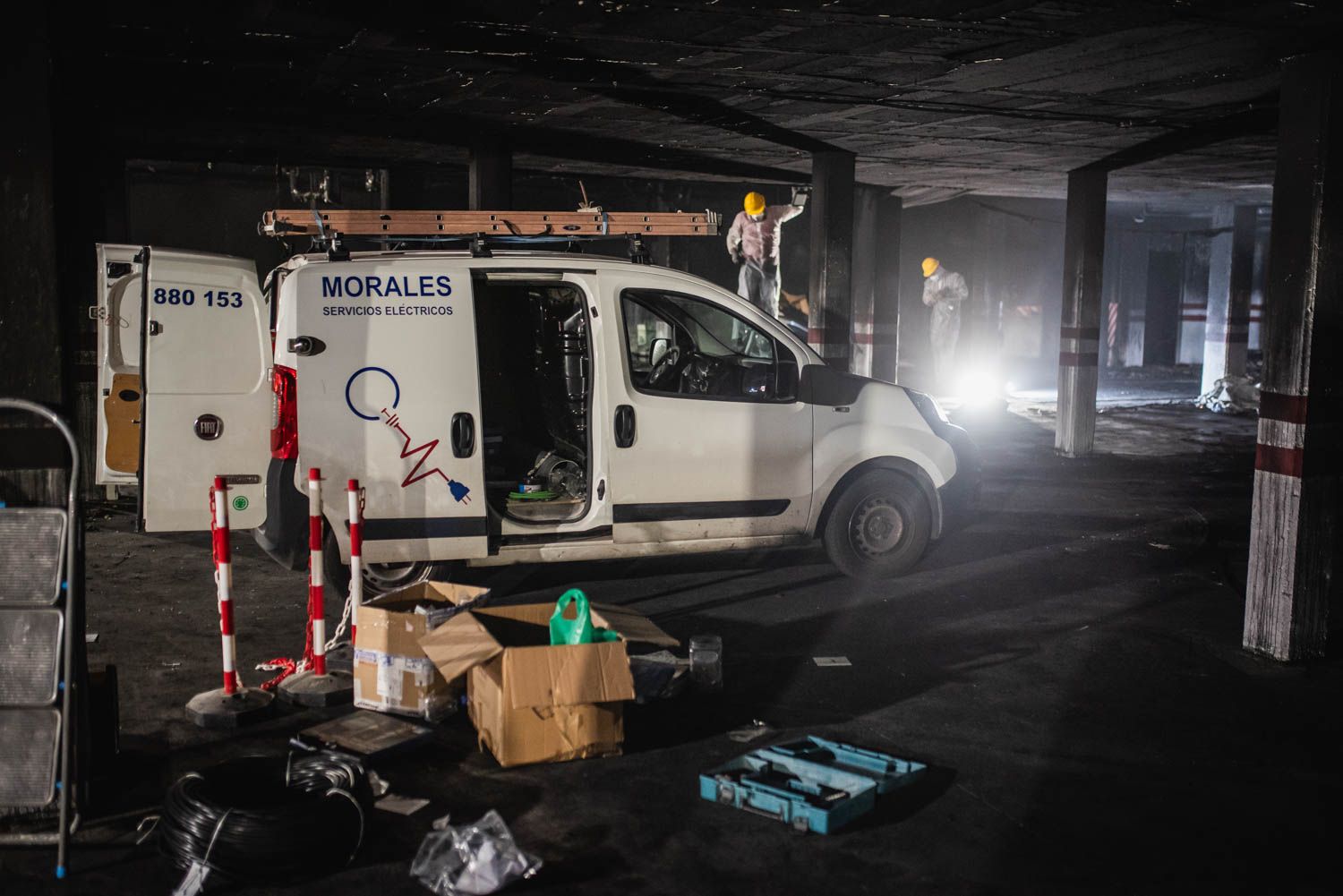 Las secuelas del incendio de Pino Montano, en imágenes.