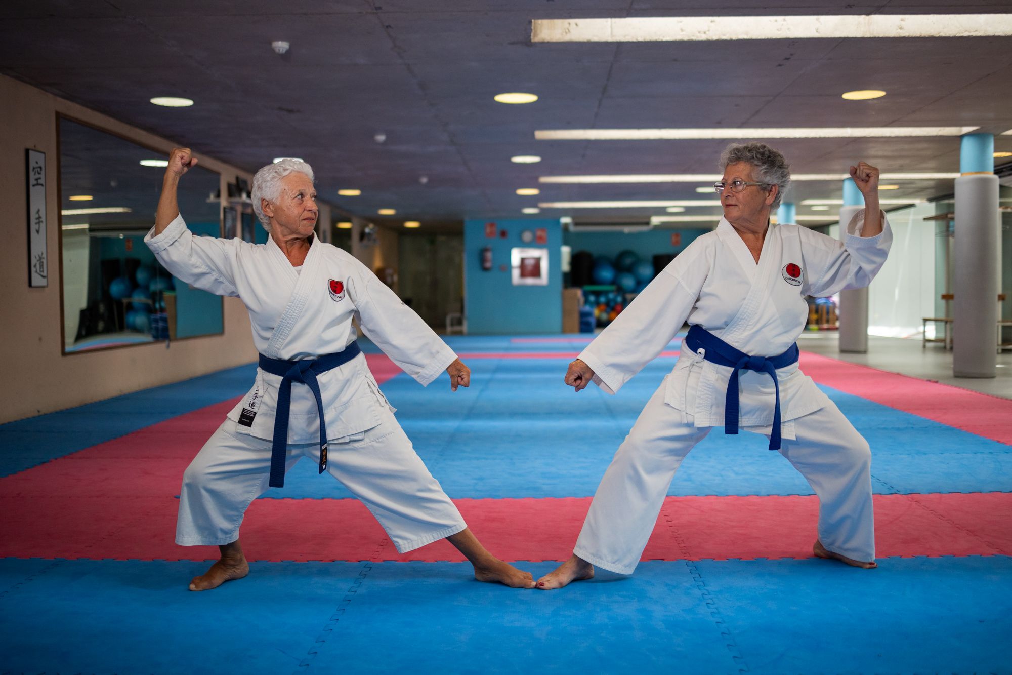 Manuela y Loli posan para lavozdelsur.es durante uno de sus entrenamientos.