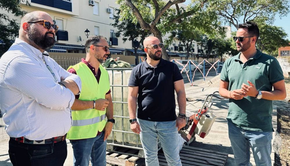 Visita a las obras del nuevo aparcamiento de El Juncal.