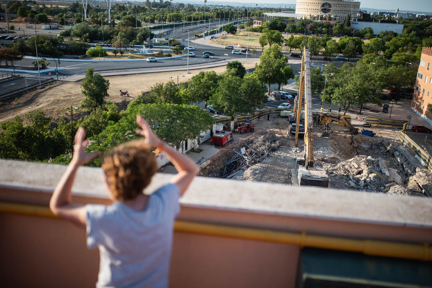 Las obras de la Torre Mapfre.