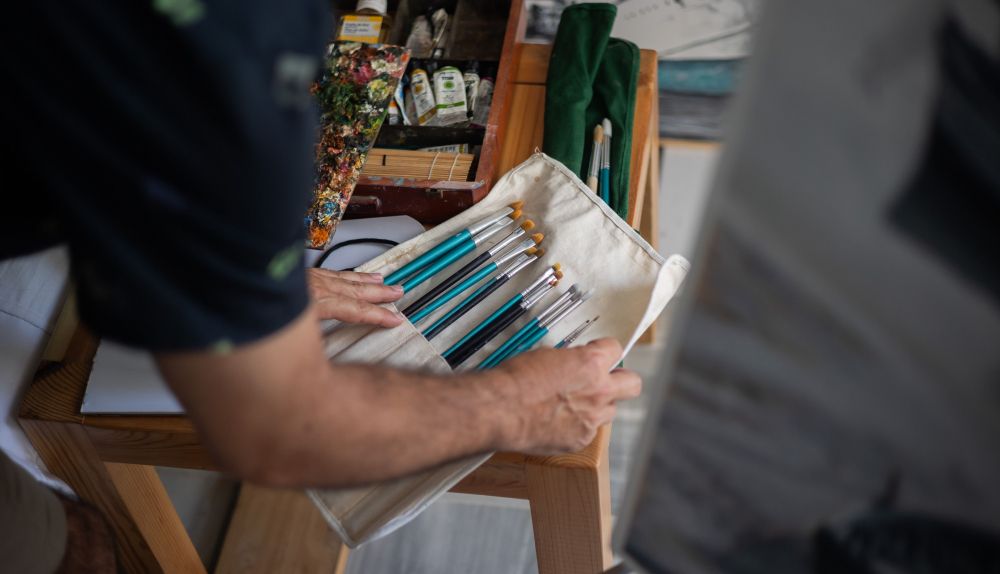 Material que utiliza para sus trabajos.