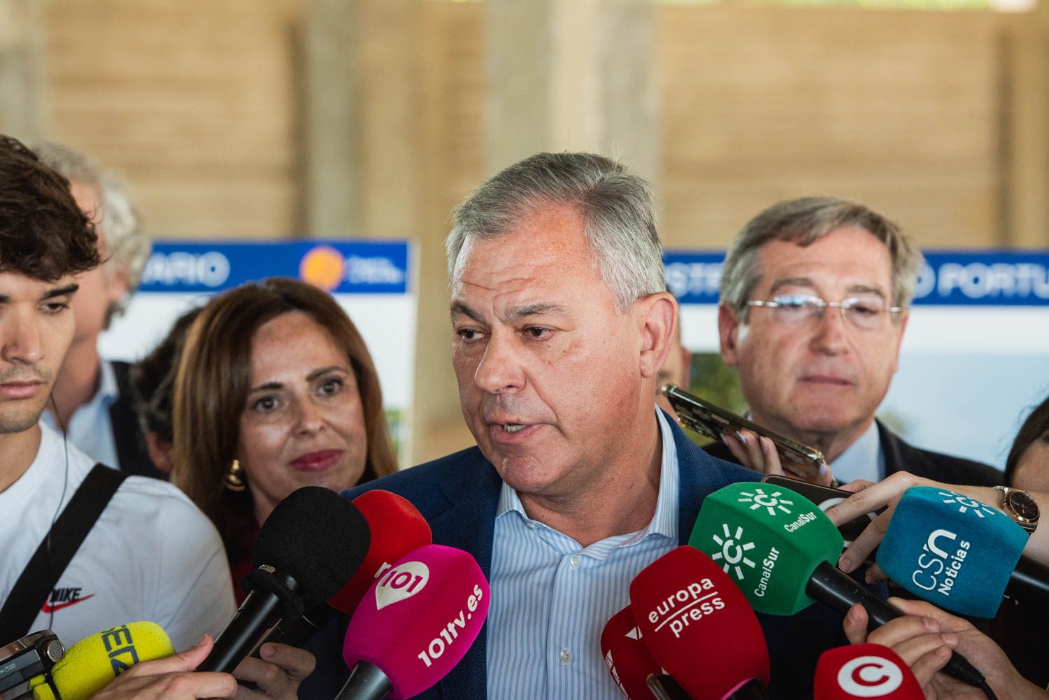 José Luis Sanz en la presentación del Nuevo Distrito Portuario.