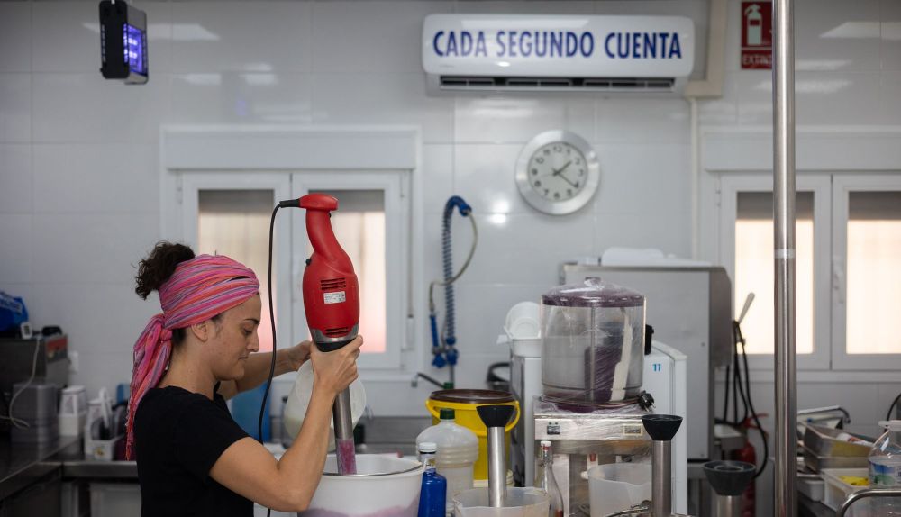 Fabrican helados de arranque roteño o piriñaca.