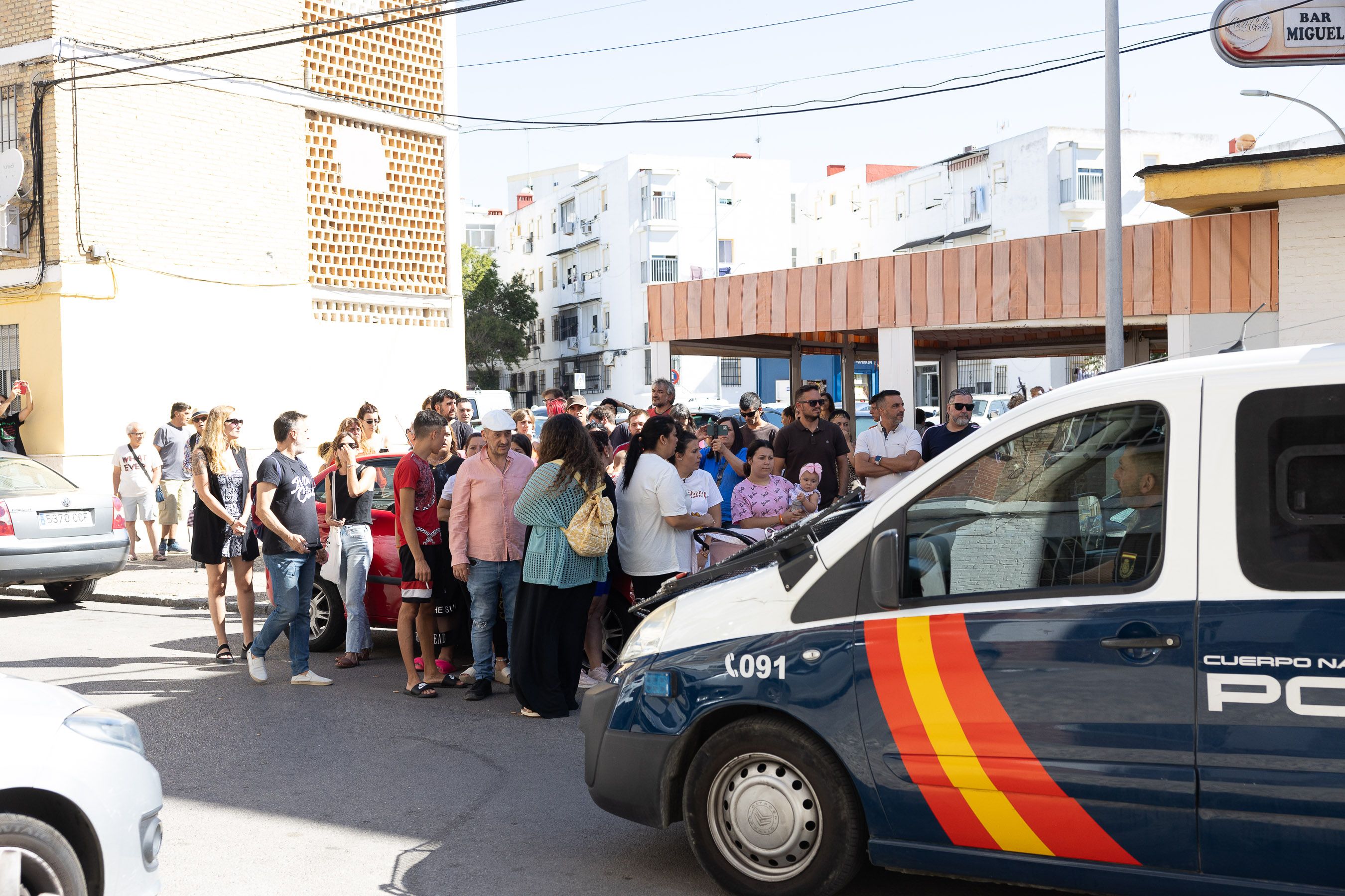 Imagen de archivo de una concentración contra un desahucio en Jerez.