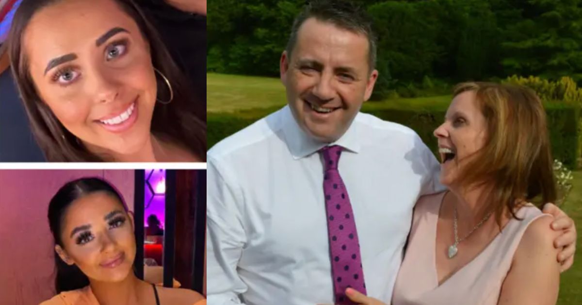 Las dos jóvenes asesinadas y su madre, junto a Jonh Hunt, conocido comentarista de radio de la BBC.