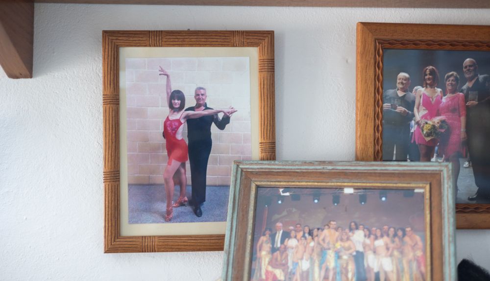 Fotografías de la pareja en diferentes competiciones.