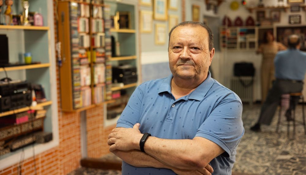 Rafael Domínguez, durante la entrevista.