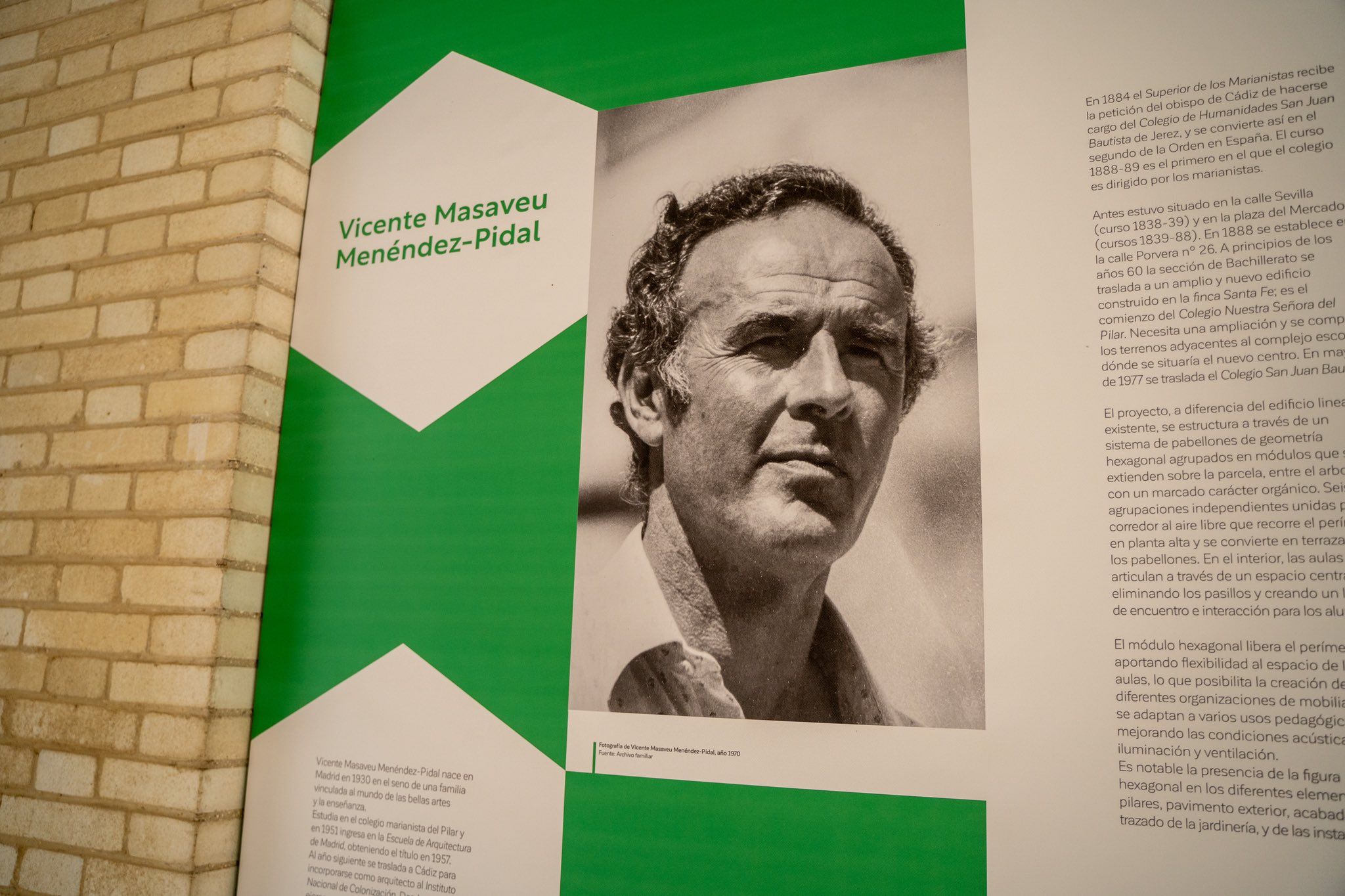 Una imagen del arquitecto Vicente Masaveu, en una retrospectiva a su obra por parte del Colegio.