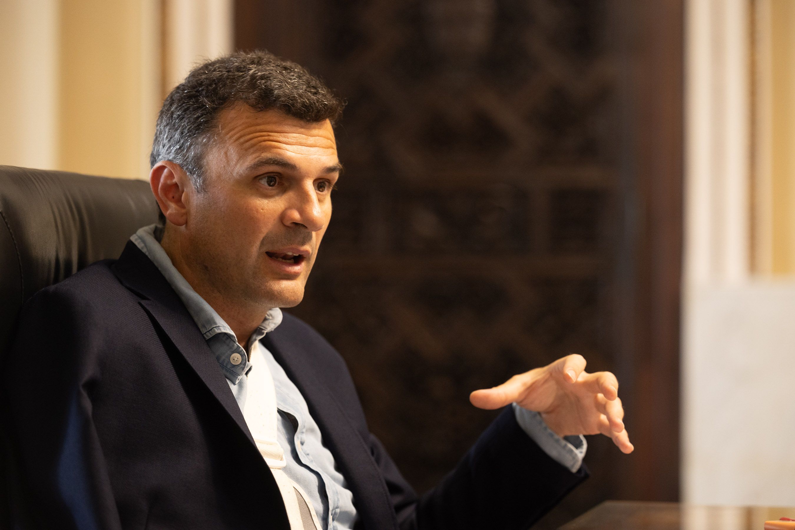 El alcalde de Cádiz, Bruno García, en una entrevista reciente.