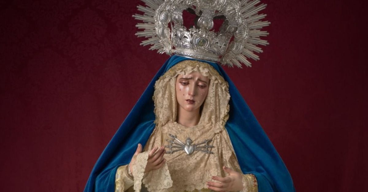 Nuestra Señora de las Aguas, la dolorosa de la Hermandad de la Salud de San Rafael de Jerez. Nuestra Señora de las Aguas, la dolorosa de la Hermandad de la Salud de San Rafael de Jerez.