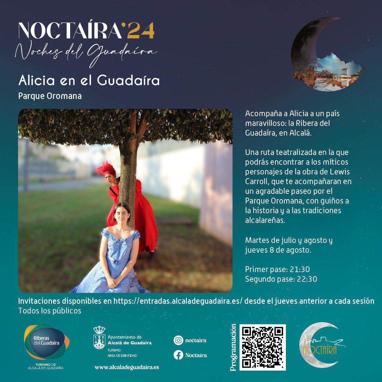 Cartel de la ruta guiada.