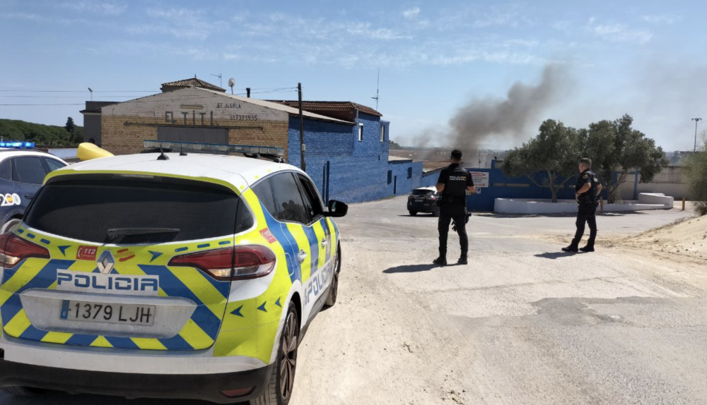 Trabajos en la zona del incendio.