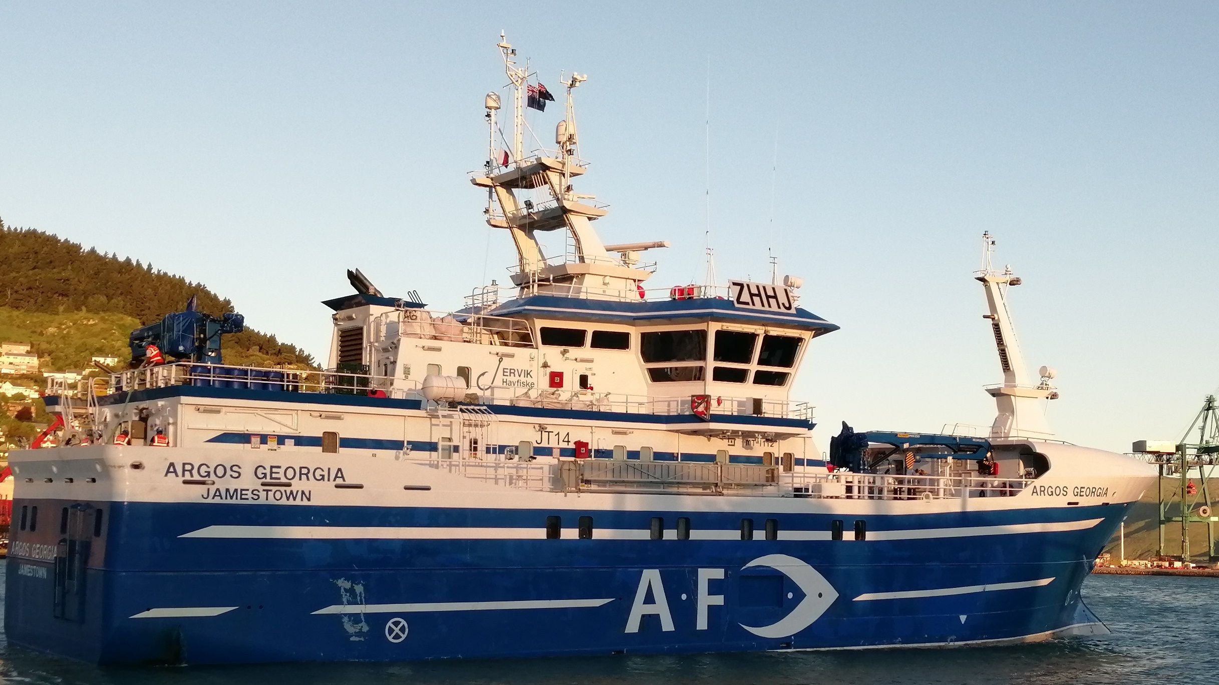 El Argos Georgia, el pesquero que ha naufragado en aguas del Mar Argentino.