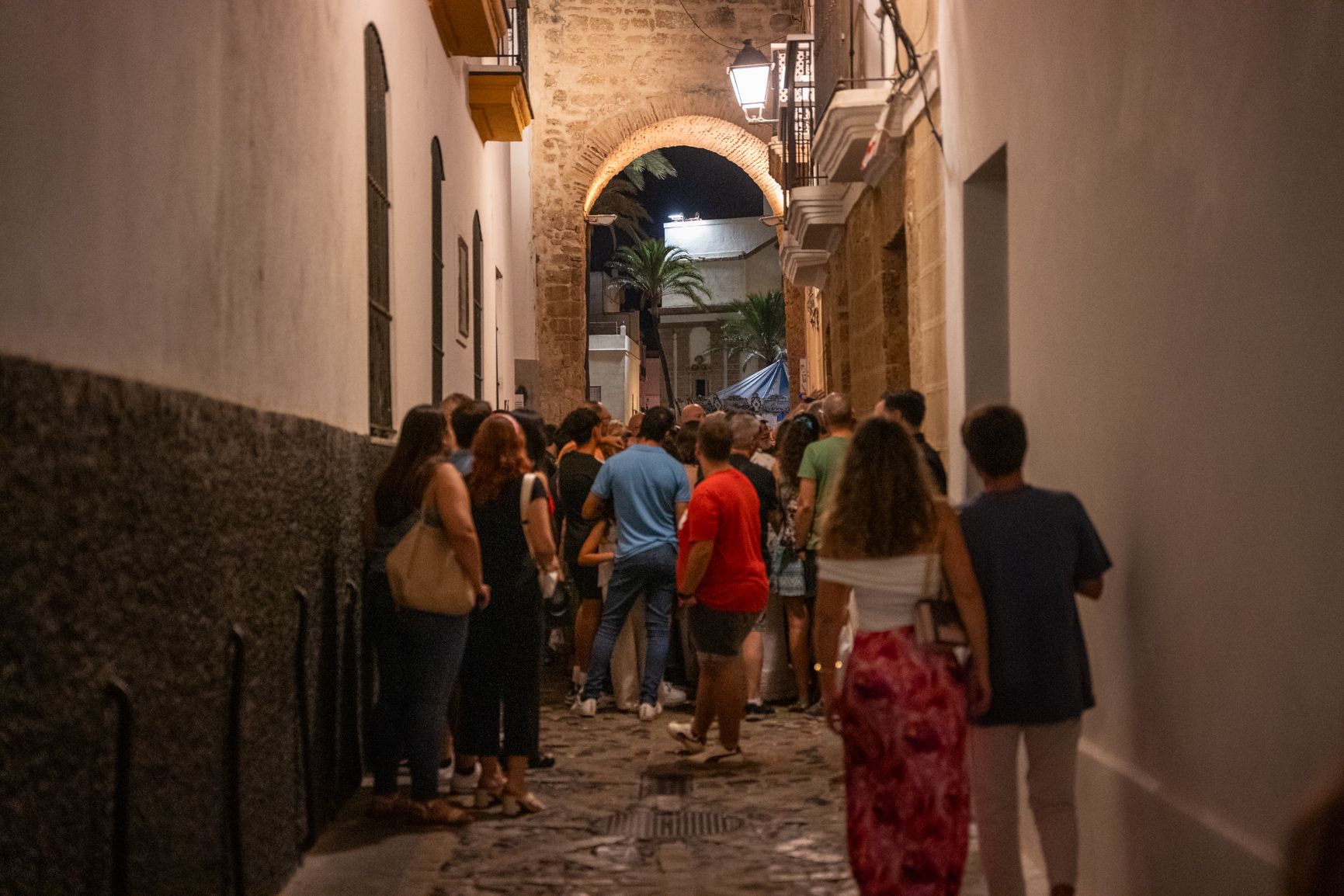 Una noche de carnaval de Cádiz en el Pópulo, en una fotografía de archivo.