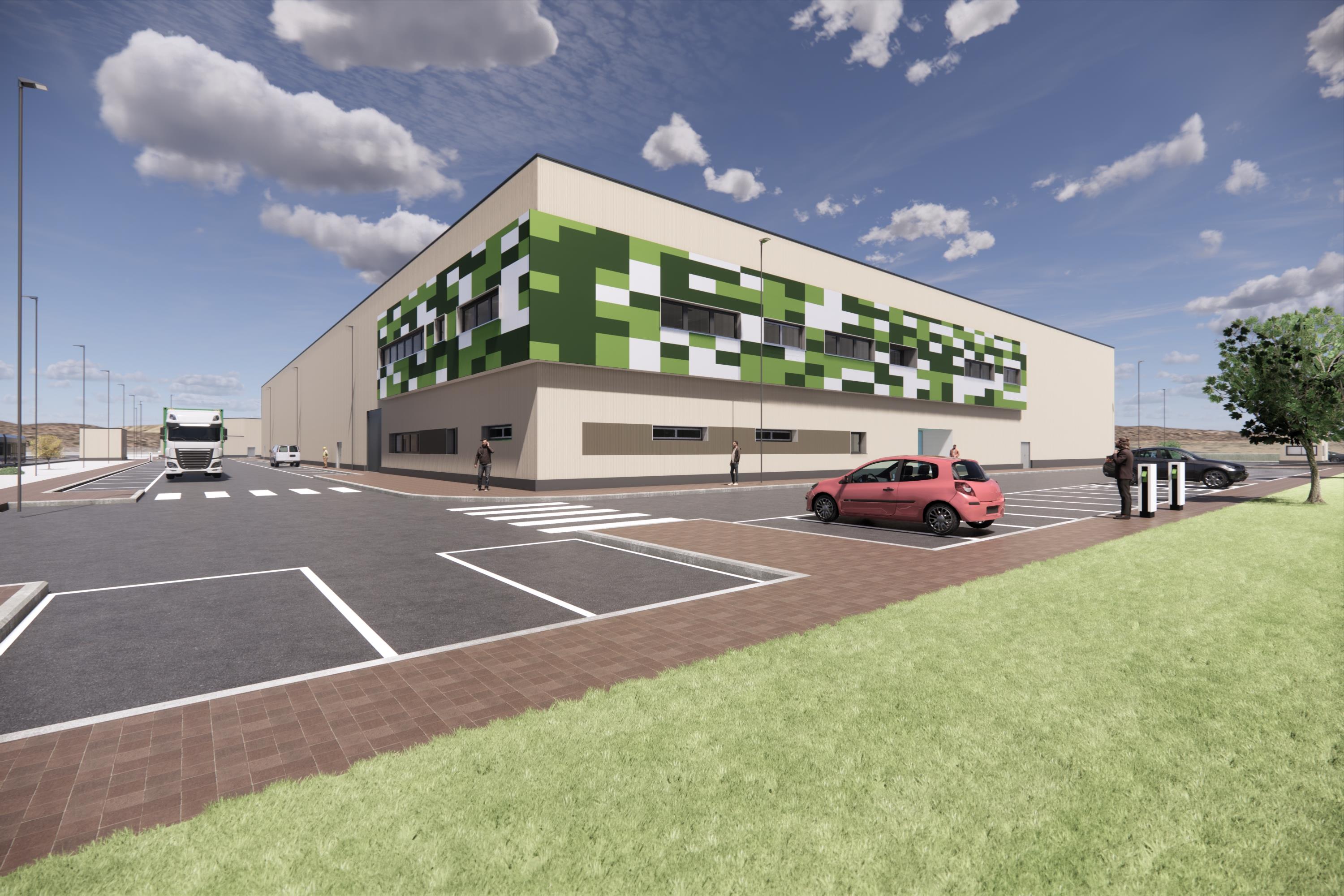 Las cocheras del futuro tranvía de Alcalá de Guadaíra.