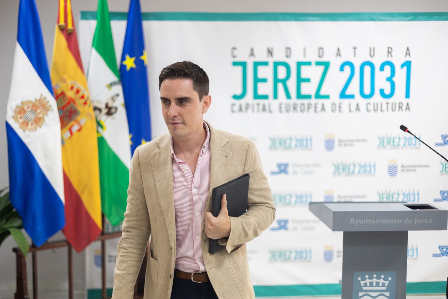 Jaime Espinar en una rueda de prensa reciente.