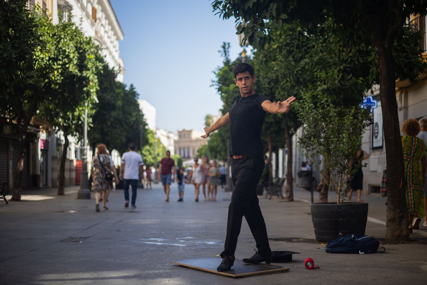 Una pose final del bailaor, futuro profesos de baile.