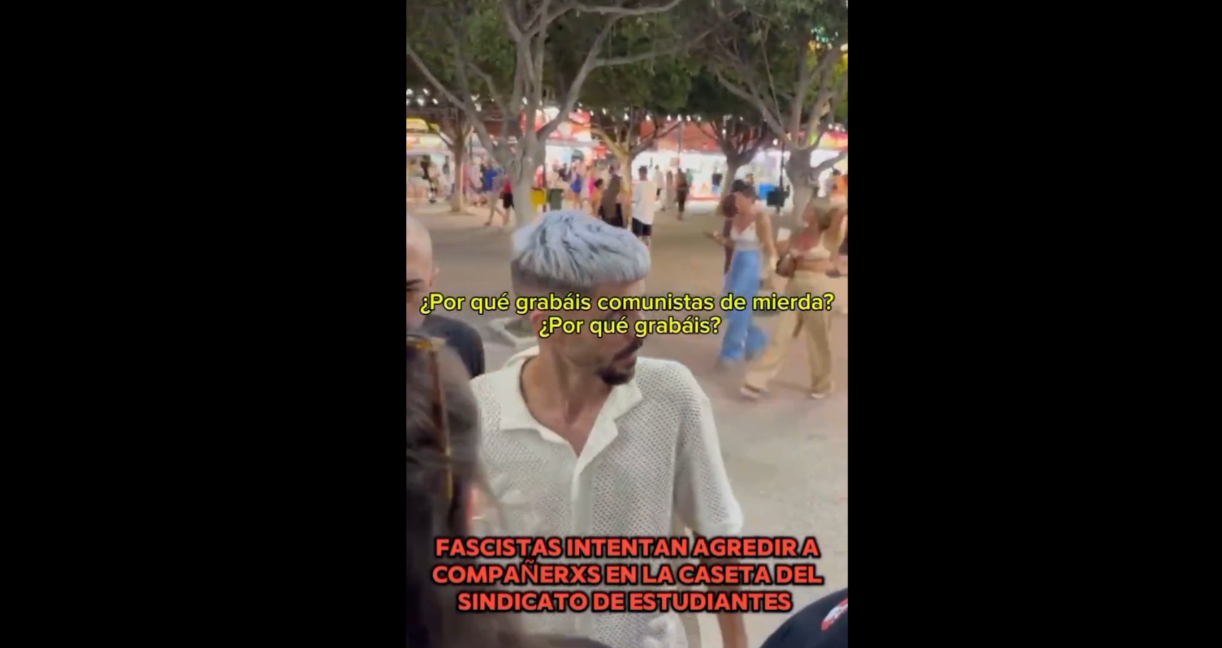 Captura del vídeo difundido por el Sindicato de Estudiantes.