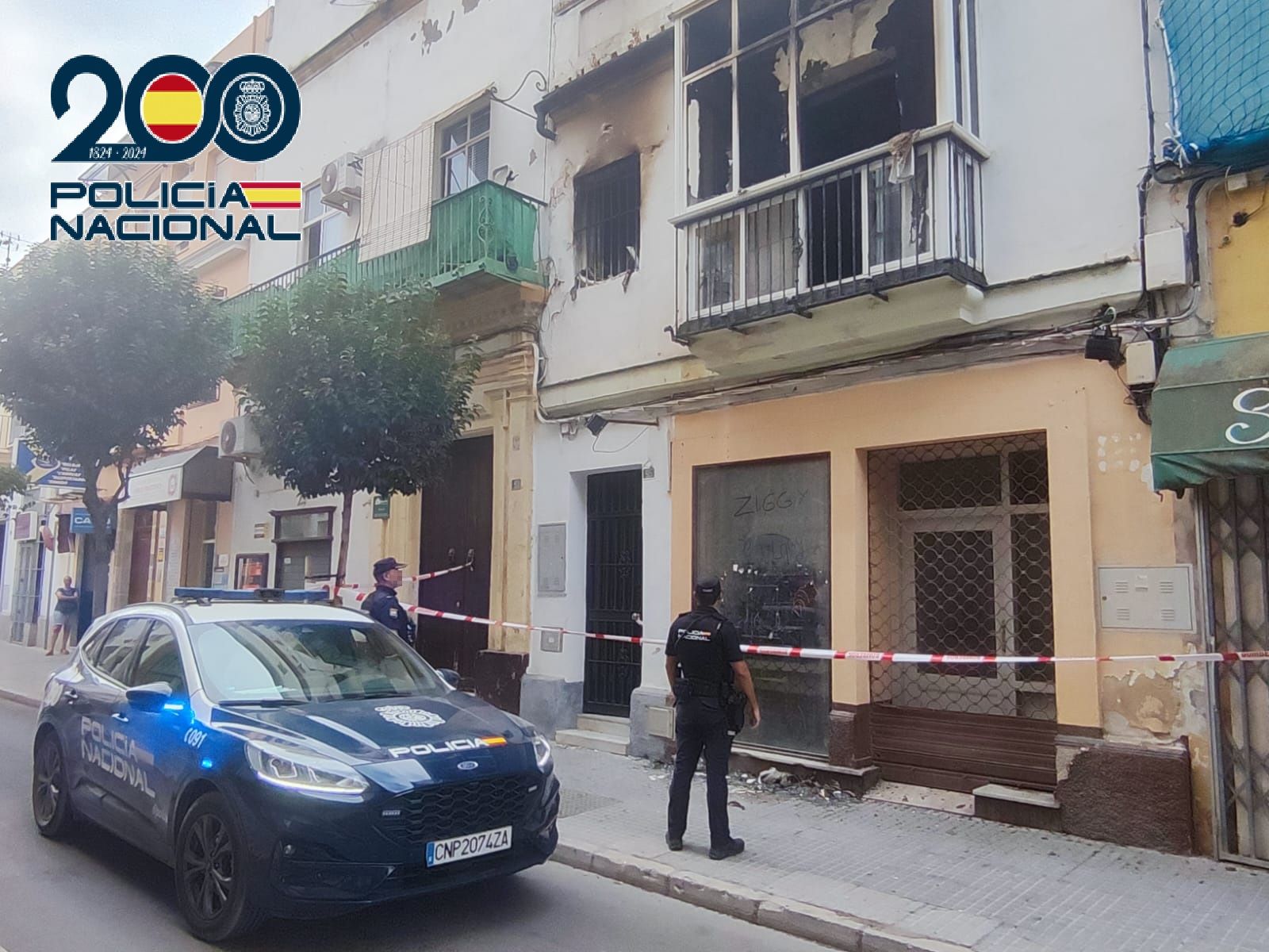 La vivienda a la que prendió fuego el detenido en dos ocasiones, en El Puerto.