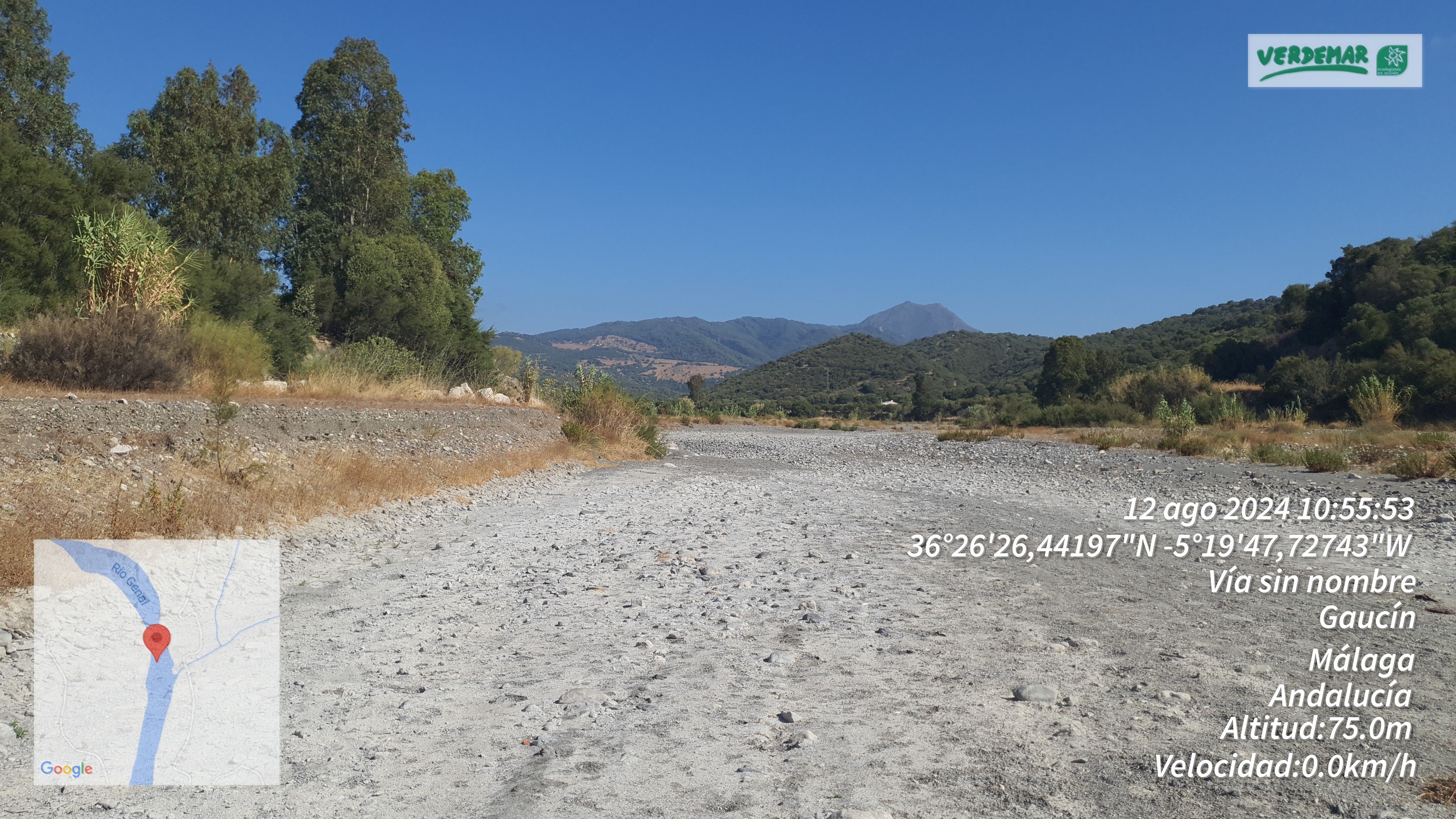 Una fotografía del río Genal cerca de la confluencia con el río Guadiaro, entre Málaga y Cádiz.