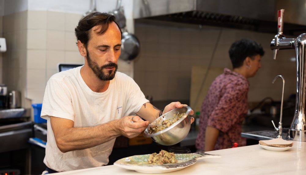Mario Pizarro, en la cocina de Matria.