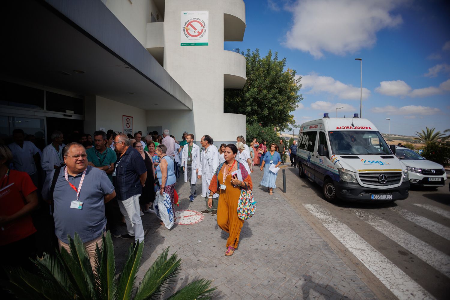 La entrada del Hospital de Jerez, uno de los centros de referencia del SAS en la provincia de Cádiz.