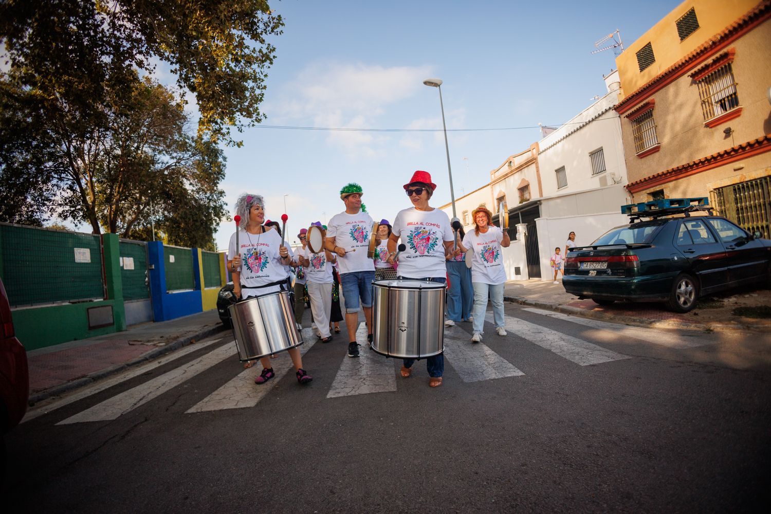Batucada en el CEIP Federico Mayo para comienzo al nuevo curso