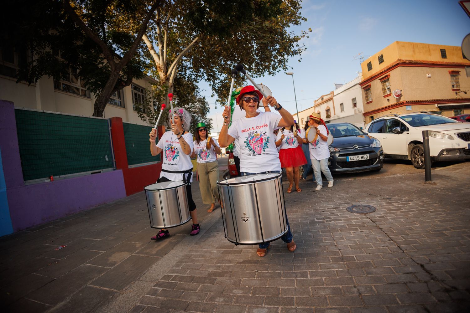 Batucada en el CEIP Federico Mayo para comienzo al nuevo curso