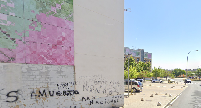 La plaza Violeta, en Huelva capital, donde ha tenido lugar el tiroteo.