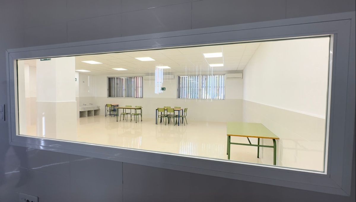 El comedor del CEIP afectado en Alcalá de Guadaíra.