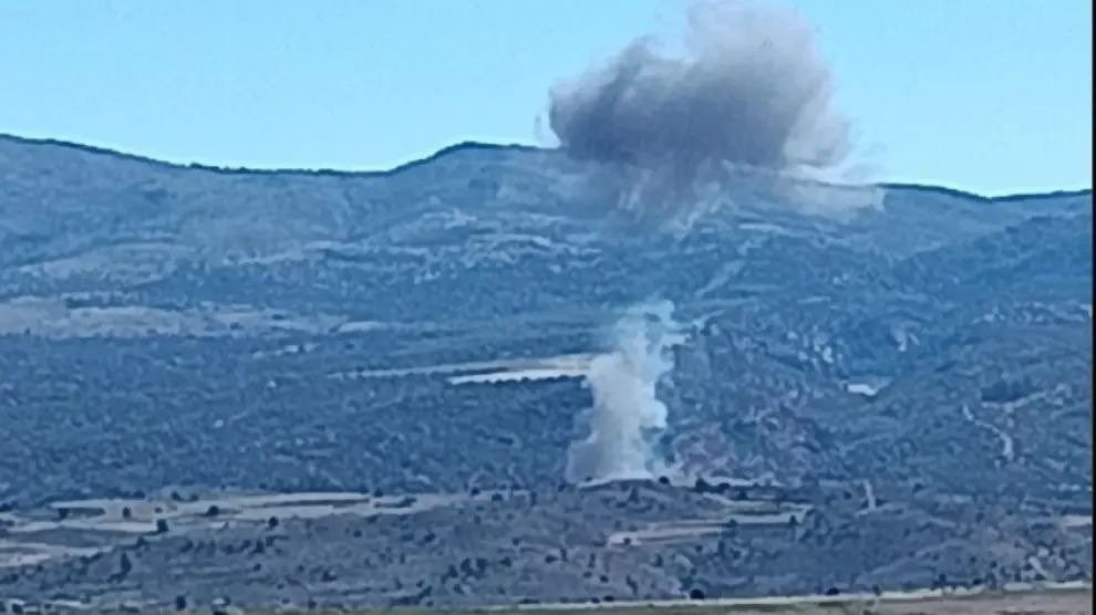 Fotografía del incendio provocado por el accidente en un tuit de la cuenta Orgullo Nacional.